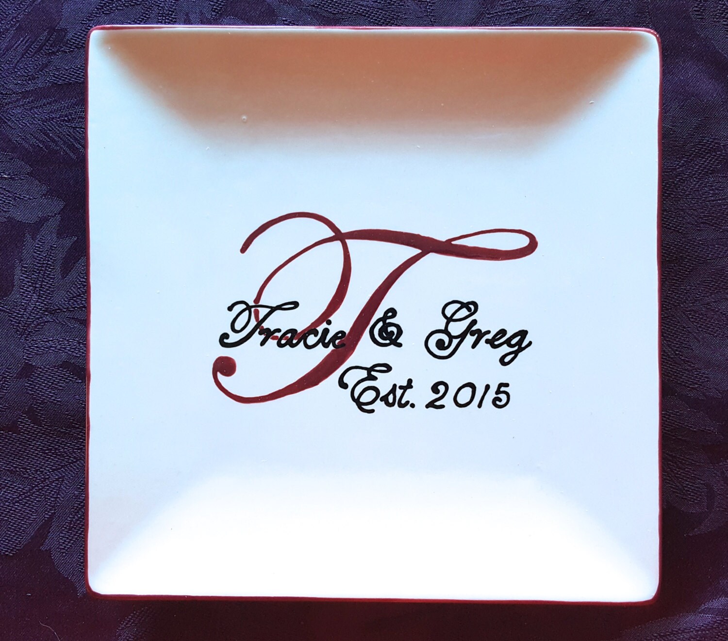 Wedding Cake Plate Wedding gift for bride and groom Wedding
