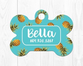 Dog Tags Pet ID Tags Dog Tag for Dogs Dog ID Tag Pineapple Dog Tag Pet Tag Dog Tag ID Custom Dog Tag Cute Dog Tag Custom Pet Tag