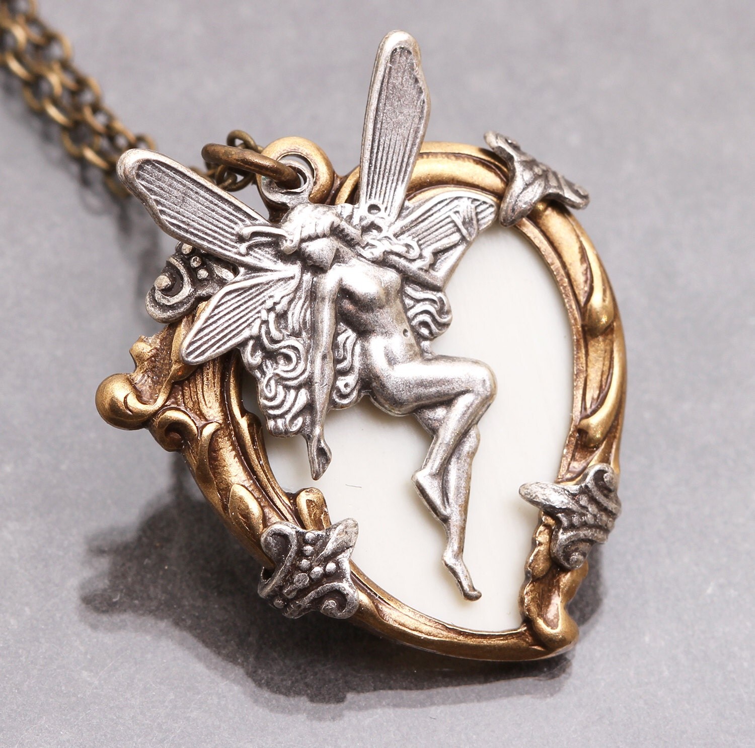 Upcycled Piano Key Necklace Heart Necklace Fairy Necklace