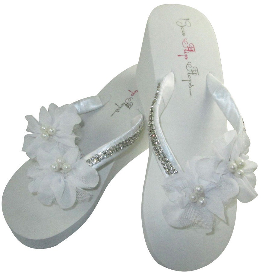 Bridal Flip Flops Wedding Flip Flops Bridal Flip Flops Flower