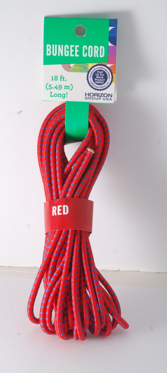 Raw Bulk Red Bungee Cord 18 Ft For DIY Projects Etc 1/8