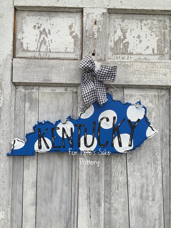 Kentucky State door hanger by forpetessakepottery on Etsy