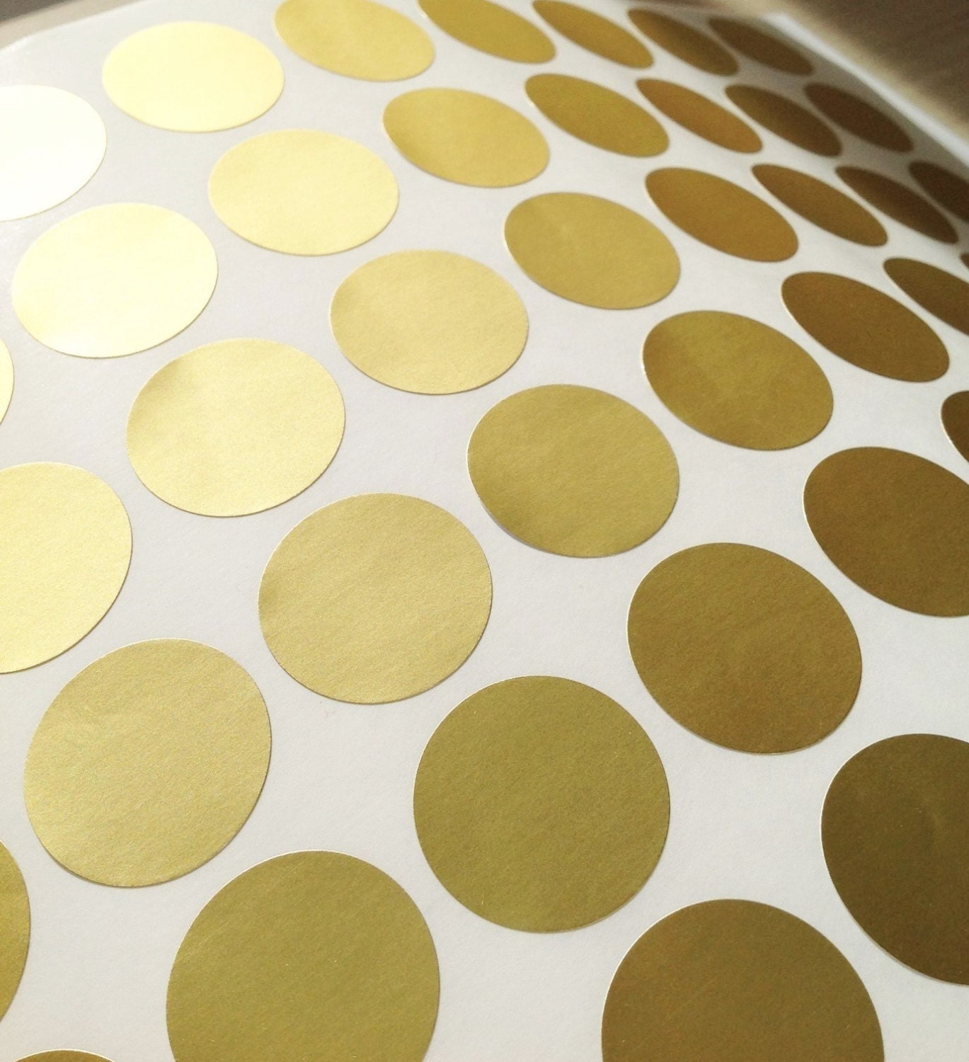 Matt gold foil stickers round gold foil labels by WriteHere