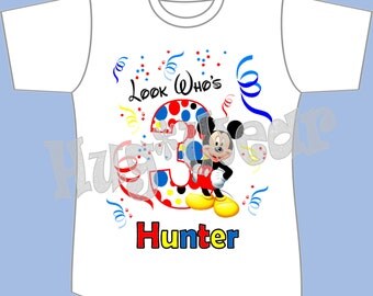Mickey Mouse Birthday Shirt - Mickey Mouse and Friends (any age)