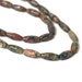 Leopardskin Jasper gemstone beads, 12mm x 5mm oval barrel beads, full bead strand (156G)