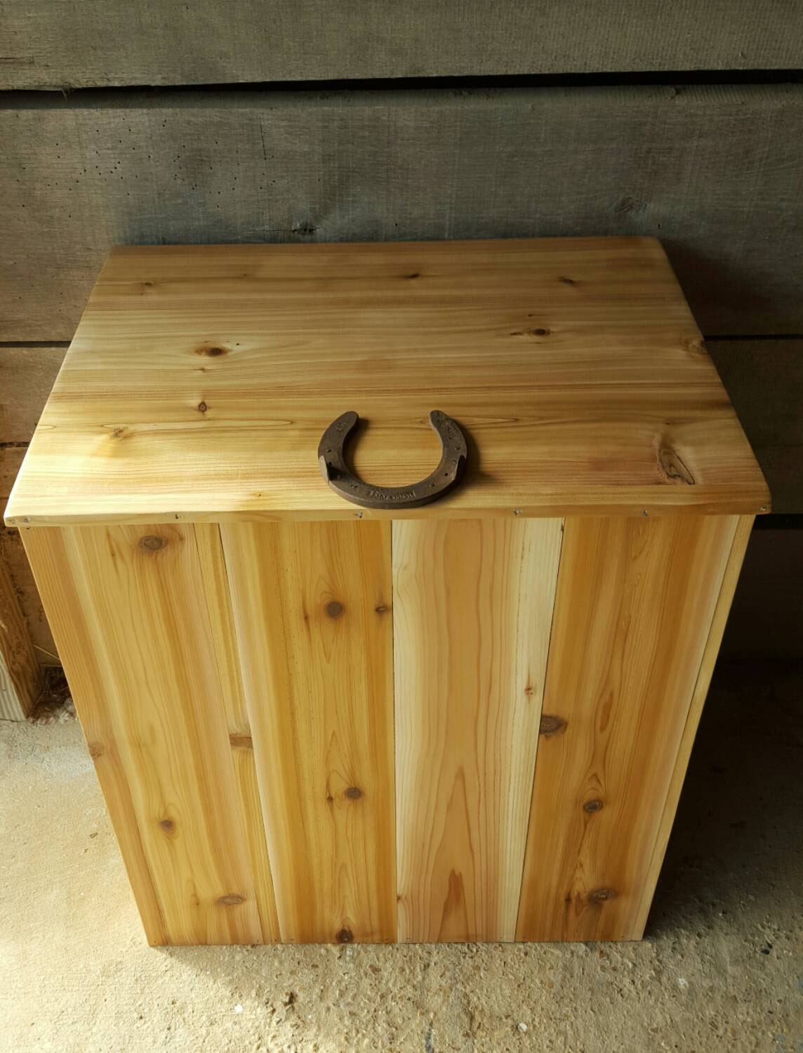 Top load trash bin/wood trash can/wood trash bin/ by repurposemama