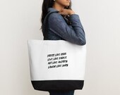 Dress Like Coco, Live Like Jackie, Act Like Audrey, Laugh Like Lucy Black and White Tote Bag / Coco Chanel / Lucy / Jackie /Audrey Hepburn