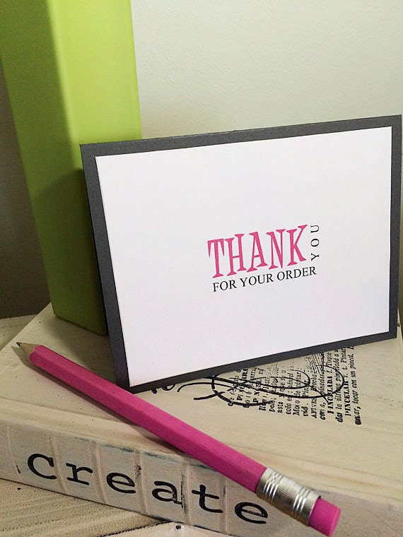 Items similar to Thank you notes, Thank you card set, Thank you ...