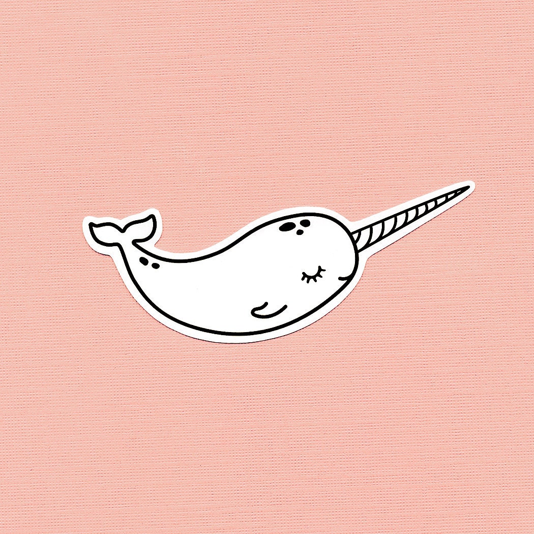 Narwhal Vinyl Sticker By Tinynarwhaltexas On Etsy