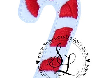Candy Cane Felt Design - machine embroidery design- Many formats - INSTANT DOWNLOAD