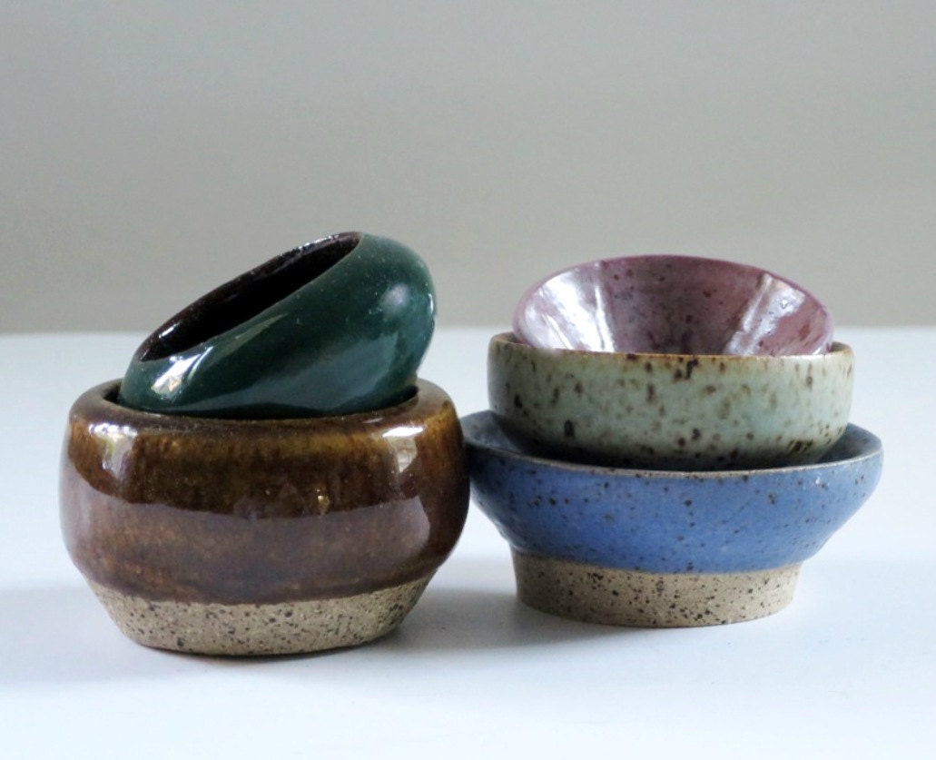 Handmade Ceramic Dipping Bowls Individual Salt Dip Bowls