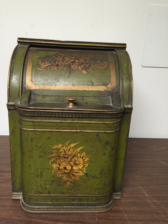 Antique Coal Scuttle Box Bin