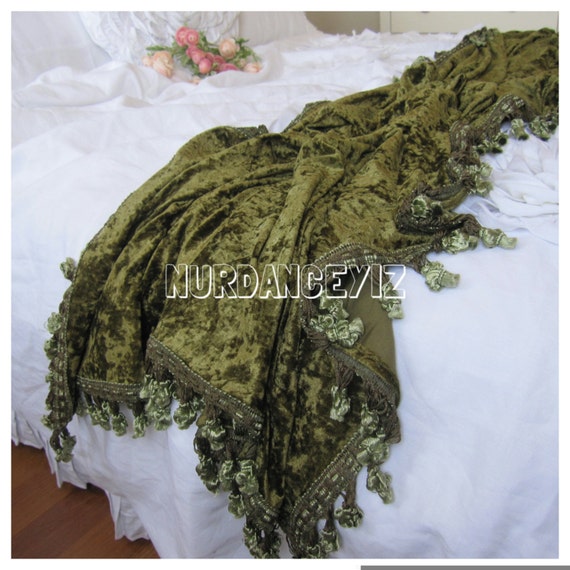 Bett schal shabby chic samt bettwäsche luxus samt von nurdanceyiz