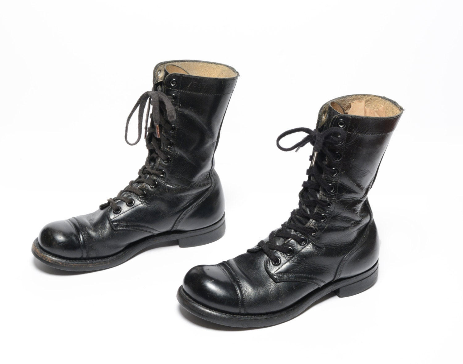vintage 60s combat boots US Military issue 1962 KU black