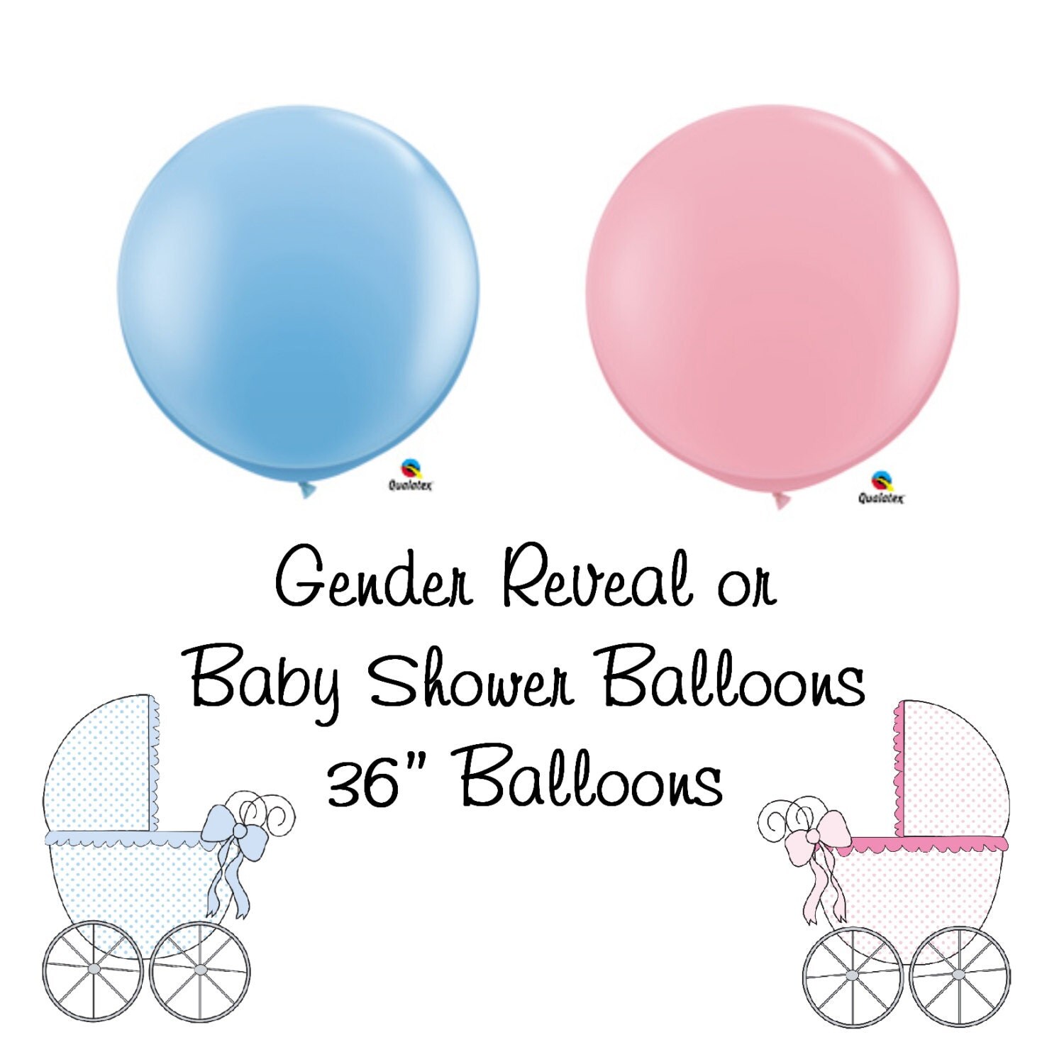 36 Balloon Large Balloon Gender Reveal by ThePartyPaperFairy