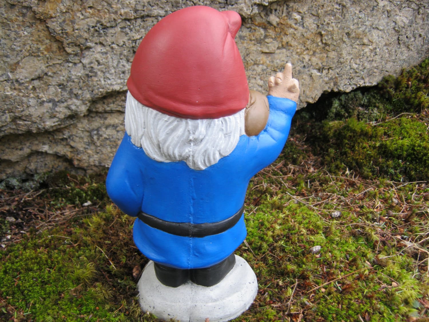 Gnome For Garden Finger Flipping Gnomes Garden Gnome Cement
