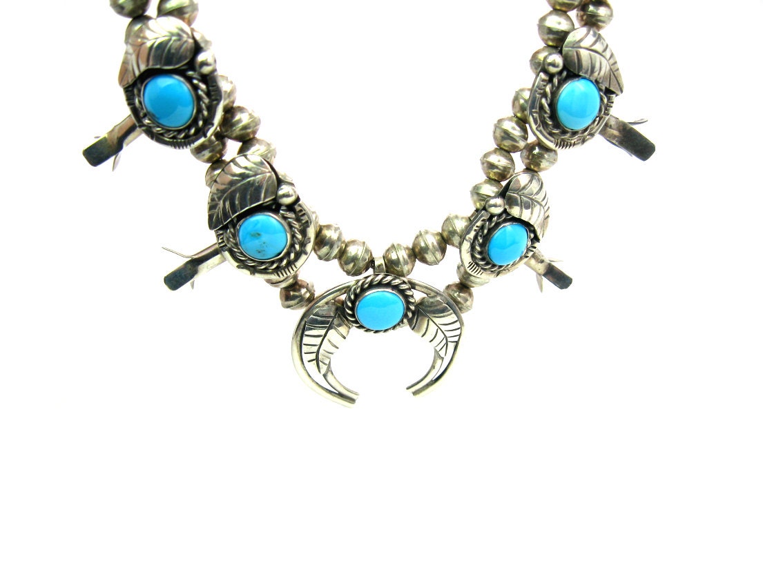 Squash Blossom Necklace. Crescent Naja. Native American