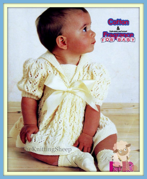 PDF Knitting Pattern for a Baby Girls Sailor Design Dress - Instant ...