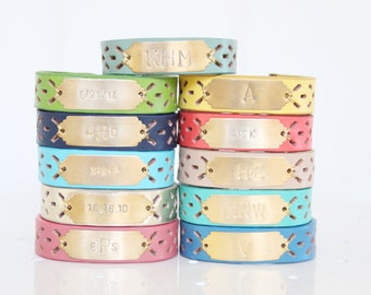 Personalized Bracelet, Monogram Bracelet, Initial Bracelet, Personalized Leather Bracelet, Name Bracelet, Custom Name Bracelet