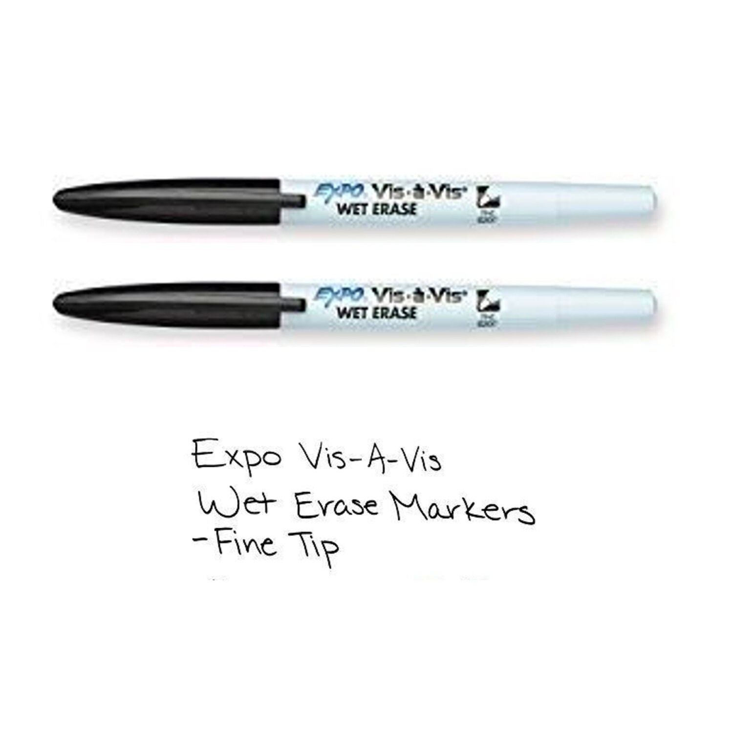 Expo Vis-A-Vis Wet-Erase Markers 2 Black Markers