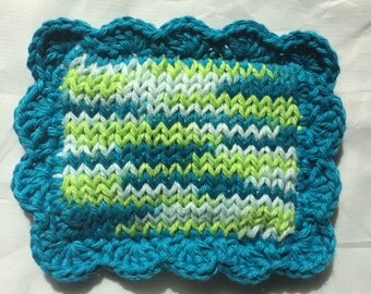 Knitted Dishcloth / Knit Scrubbie / Knit Dishcloth / Pot Scrubber / Dish scrubbie / Dish Cloth / Sponge / Nylon Scrubbie / Scrubber / Poolsi
