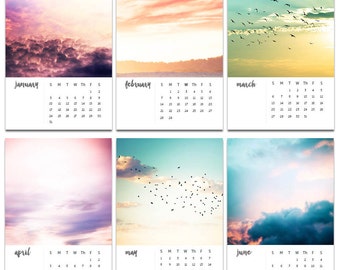 2017 calendar nature calendar desk calendar with easel photography calendar with stand sunset photography calendar abstract pink blue gold