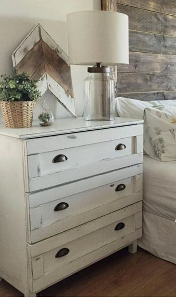 Rustic 3 drawer Nightstand / Dresser Farmhouse by FooFooLaLaChild