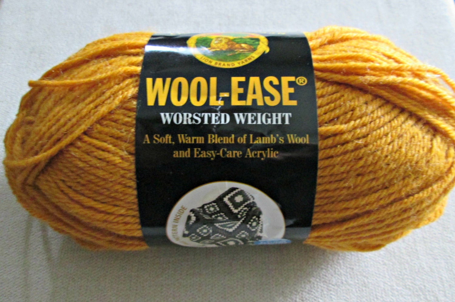 Wool Ease Yarn by Lion Brand in Gold Color Number 171
