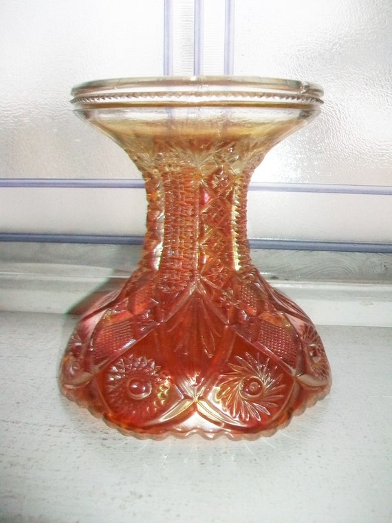 Imperial Glass Carnival Punch Bowl Stand by RedRiverAntiques