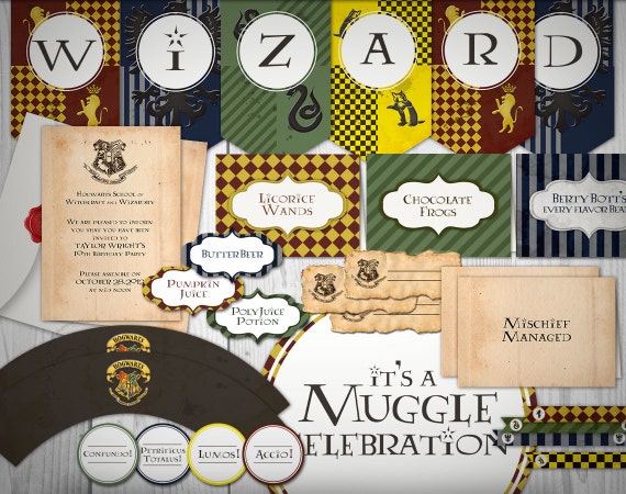 Harry Potter Inspired Party Printables // Custom Package