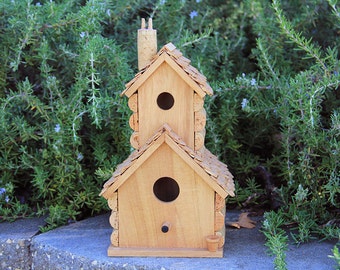 Double Decker birdhouse, wine cork art