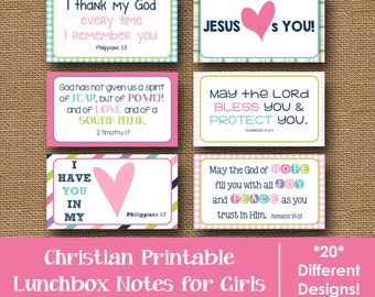 Christian Printable Lunchbox Notes Scripture Lunch Box Notes