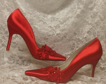 Shop for red bridal shoes on Etsy