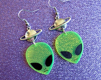 alien planet earrings