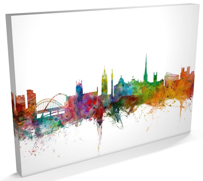 Newcastle Skyline Canvas Newcastle Cityscape Canvas Art Print