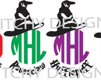 Harry Potter~ SVG Files~ Monogram~Sorting Hat~