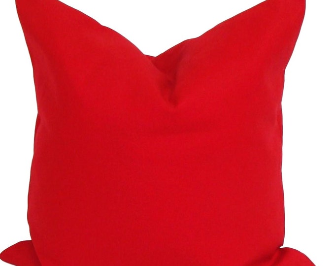 SOLID RED PILLOW.20x20 inch.Red Pillow Cover.Decorative Pillows.Housewares.Solid Red Throw Pillow.Red Cushion.51cm.Christmas Decor, Accent