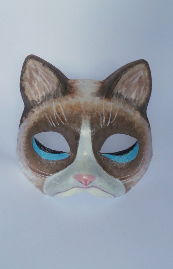 paper mache masks cat mask by natynatyva on Etsy