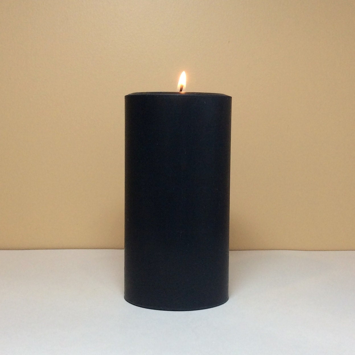 Black Soy Pillar Candle Unscented Choose 4 6