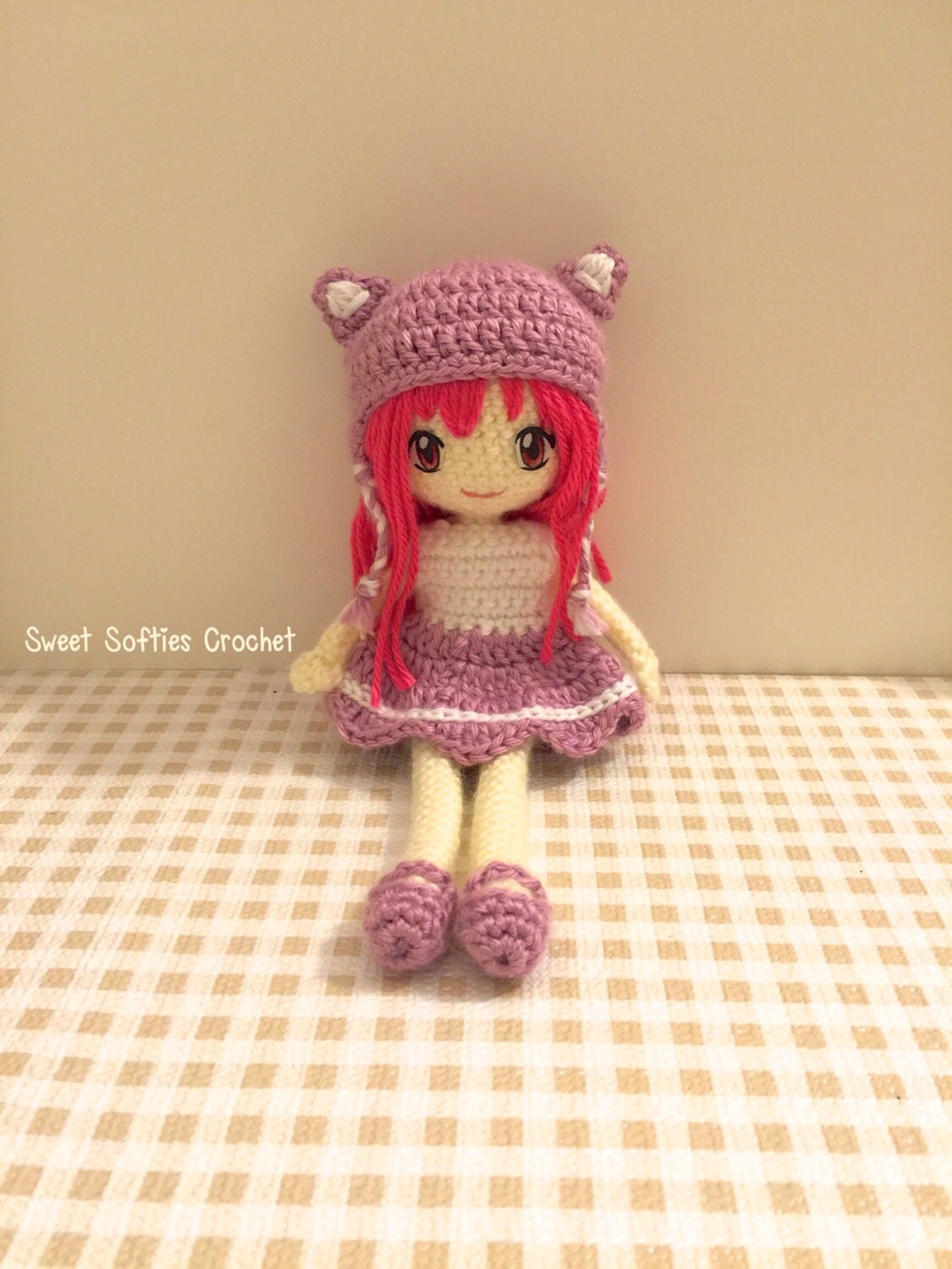 Nori Amigurumi Crochet Japanese Anime School Girl Doll