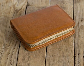 Vintage Traveling Shaving Kit, Beige Genuine Leather Mens Travel Pack, Men's Toiletry Kit, Men's Travel Kit, Men's Shaving Kit, Gift for Man