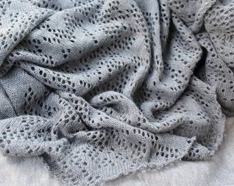 Newborn Wrap Gray Baby Wrap Baby Stretch Knit Blanket Grey Baby Wrap Smoke Blanket Newborn Photo