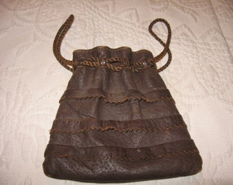 canvas pull string bag