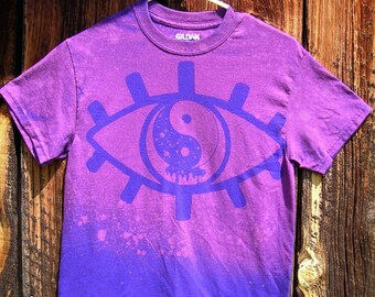 Made to order Purple Melting Yin Yang Eye Tee