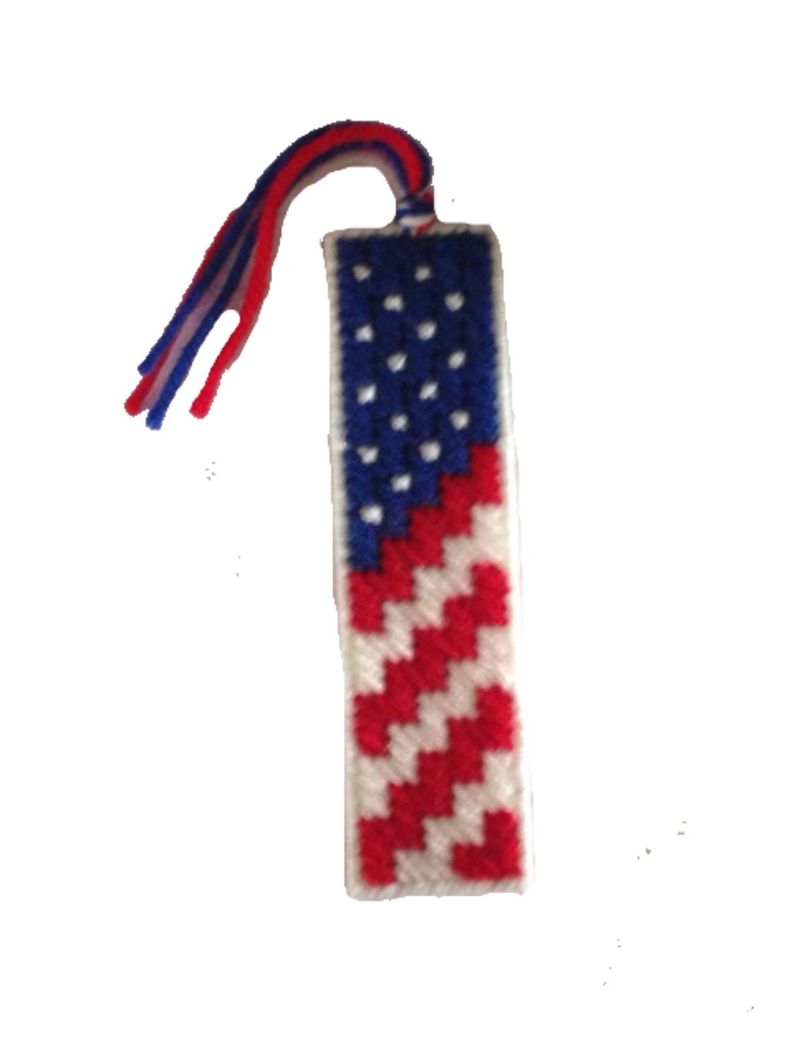 Red White Blue American Flag Bookmark with Tassel Patriotic