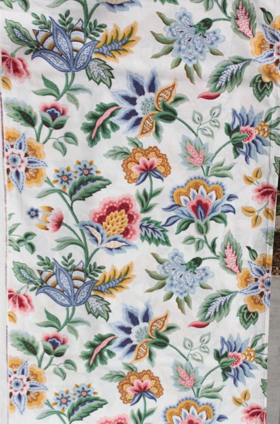 Vintage Floral Curtain Fabric by the Yard Scheherazade Athena