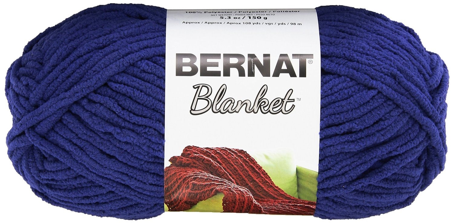 Bernat Blanket Yarn In Navy Blue 150 Gram Skein New Bernat