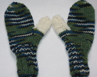 Kitten Mittens In Green