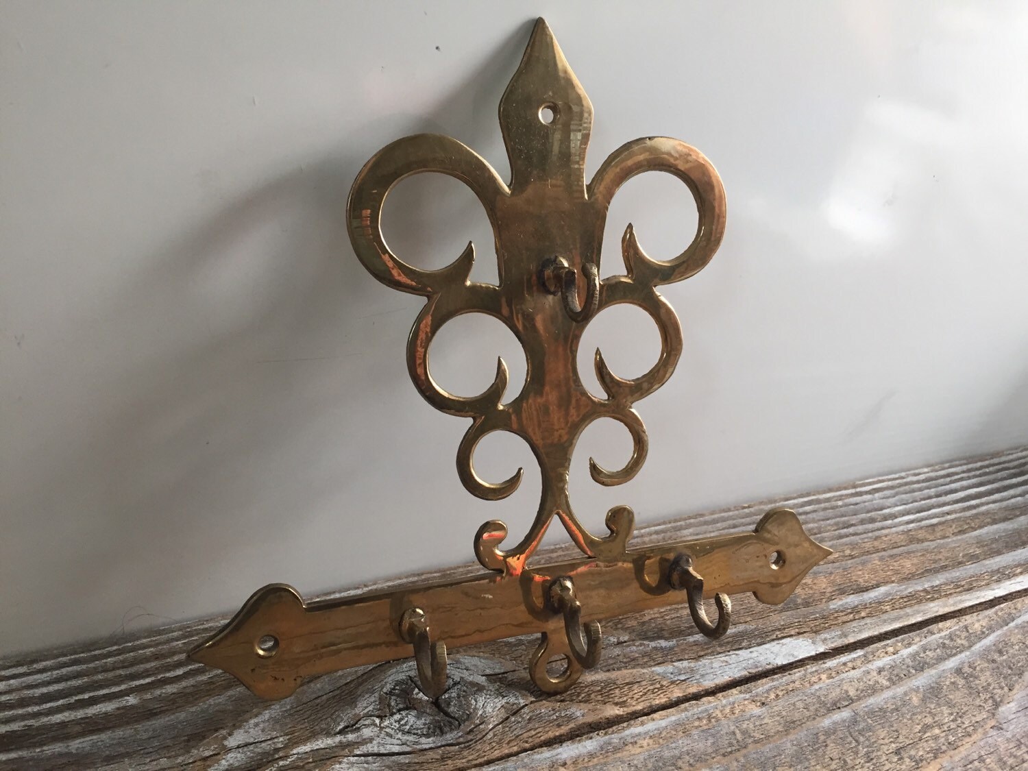 antique brass key holder