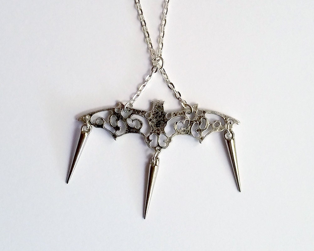 Visual Kei Spike Bat Necklace Visual Kei Necklace Visual Kei